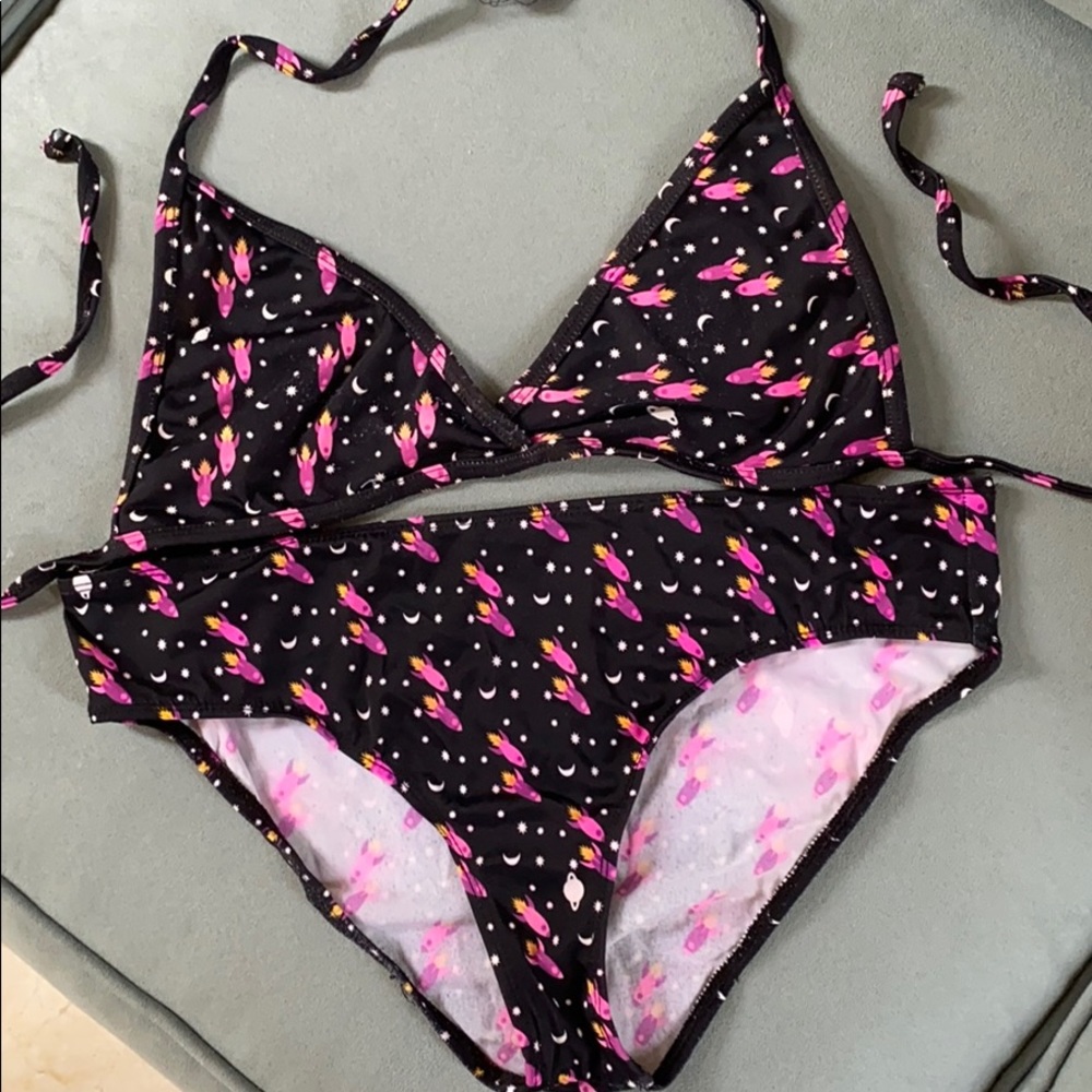 Girls “spaceship” print bikini size 16 super cute.